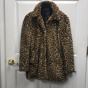 Zara Faux Leopard Fur Jacket